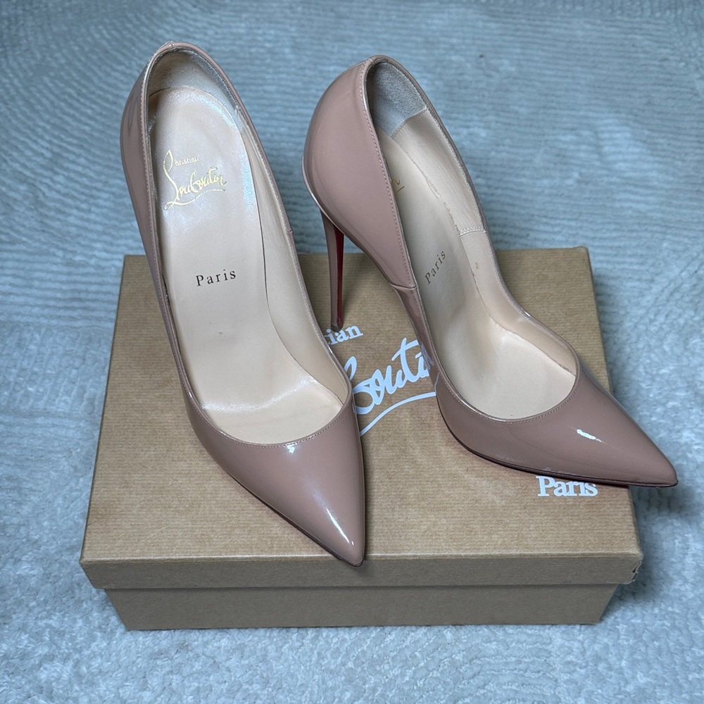 Christian Louboutin Nude Patent Leather Heels